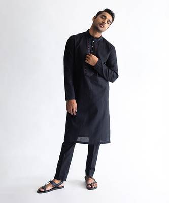 Raven black kurta 4