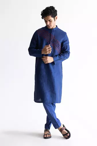 Elysian blue kurta