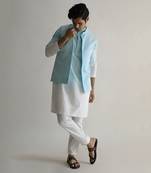 Kenn light blue jacket set