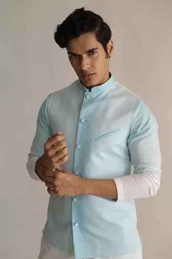 Kenn light blue jacket set