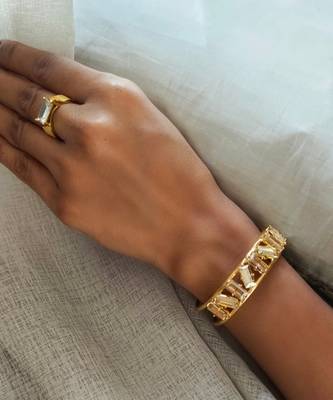 Gold amaana crystal cuff 3