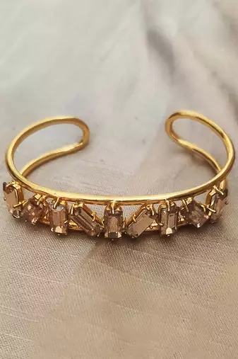 Gold amaana crystal cuff