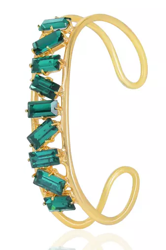 Emerald green amaana crystal cuff