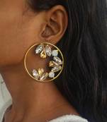 Gold sameera crystal hoops