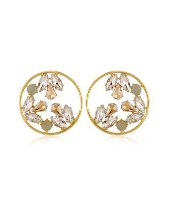 Gold sameera crystal hoops 2