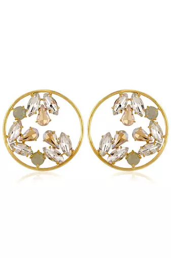 Gold sameera crystal hoops