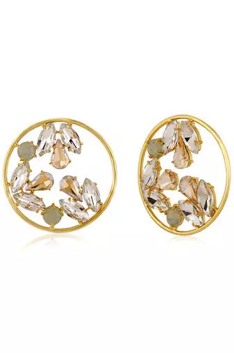 Gold sameera crystal hoops