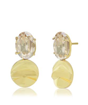 Gold capri pyramid studs 3