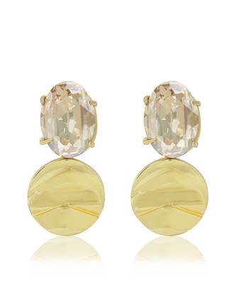 Gold capri pyramid studs 4