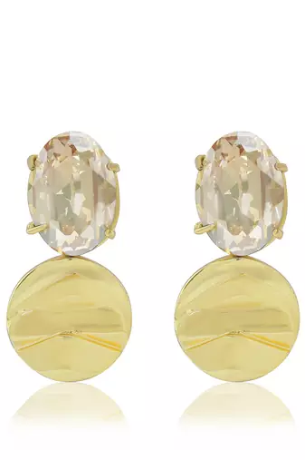 Gold capri pyramid studs