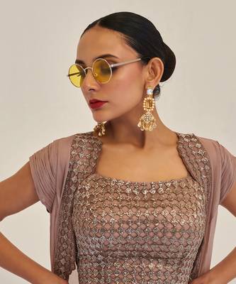 Gold zahara earrings 1