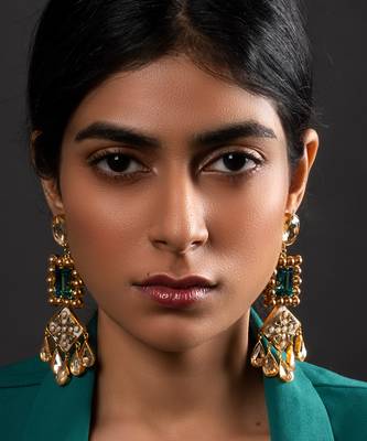 Green zahara earrings 1