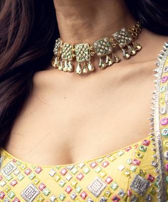 Gold viana mini choker set 2