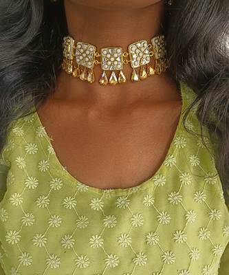 Gold viana mini choker set 3