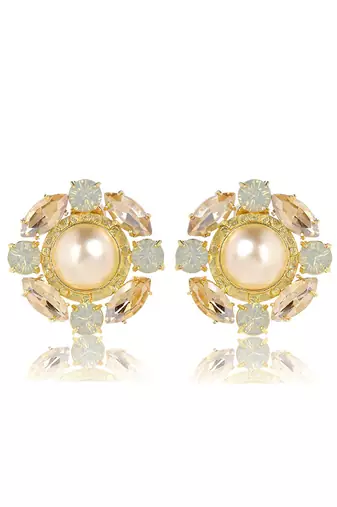 Gold sangria studs