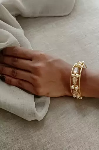 Gold samara cuff