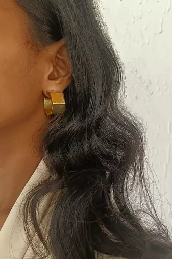 Gold cayla chunky hoops