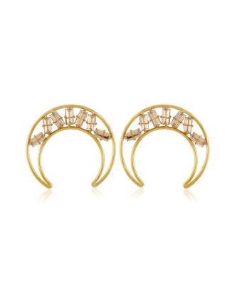 Gold amaana moon earrings 5