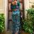 Janasya rashmika x saji saheli - women's teal green banarasi silk woven floral design saree with unstitched blouse piece