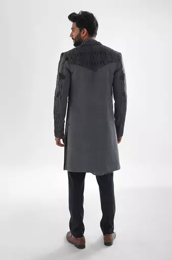 Grey spruce grey achkan set