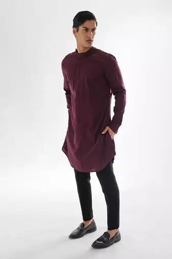 Vivid magenta forbes achkan set