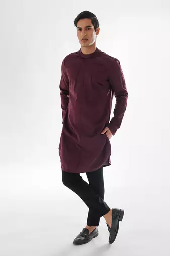 Vivid magenta forbes achkan set