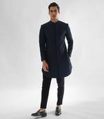 Navy blue deep forest  achkan set