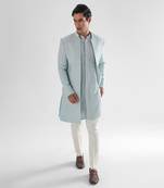 Pastel blue daydream achkan set