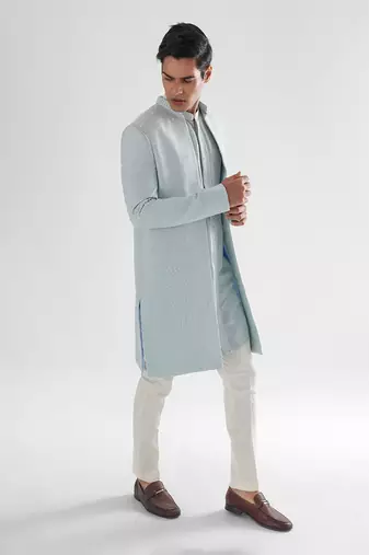 Pastel blue daydream achkan set
