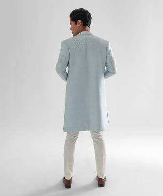 Pastel blue daydream achkan set 4