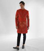 Rust pant mafiyaa achkan set