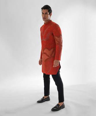 Rust pant mafiyaa achkan set 2