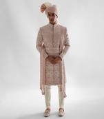 Powder pink sherwani set