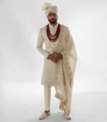 Ivory sherwani set