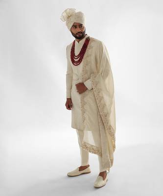 Ivory sherwani set 2