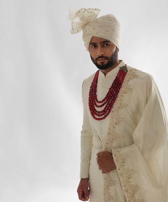 Ivory sherwani set 3