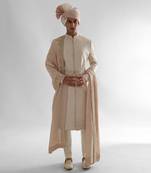 Peach sherwani set