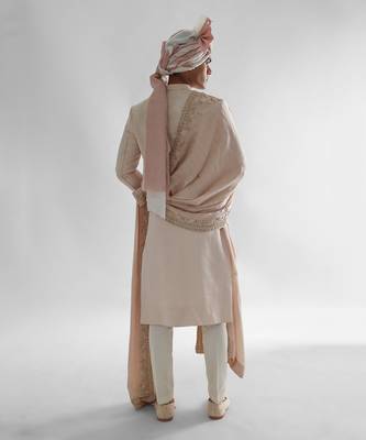 Peach sherwani set 3