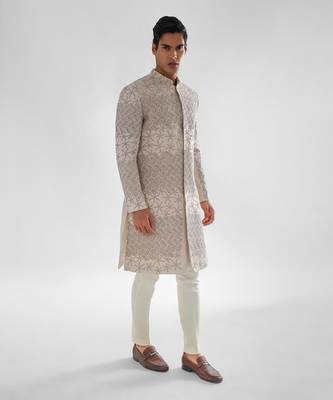 Champagne pink sherwani set 2