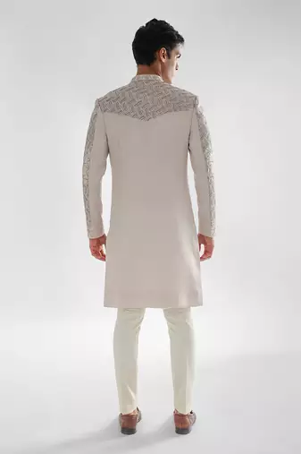 Champagne pink sherwani set