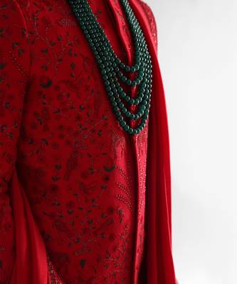 Red sherwani set 3