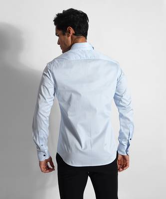 Powder blue engineer giza cotton shirt 4