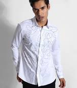White chaos giza cotton shirt
