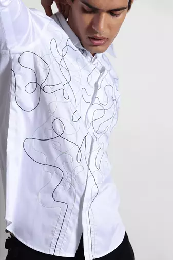 White chaos giza cotton shirt