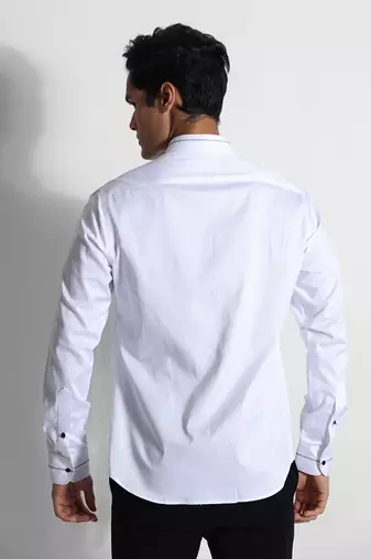 White chaos giza cotton shirt