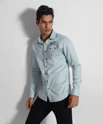 Powder green sinking man turkish cotton shirt 1