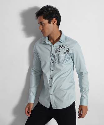 Powder green sinking man turkish cotton shirt 2