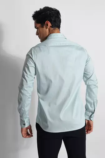Powder green sinking man turkish cotton shirt