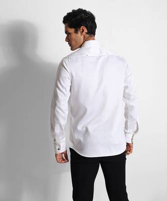 Off white barcode man giza cotton shirt 4
