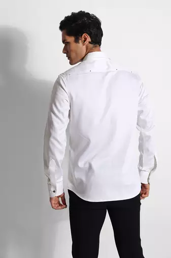 Off white barcode man giza cotton shirt